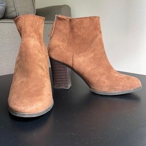 Brown Suede Heeled Boots